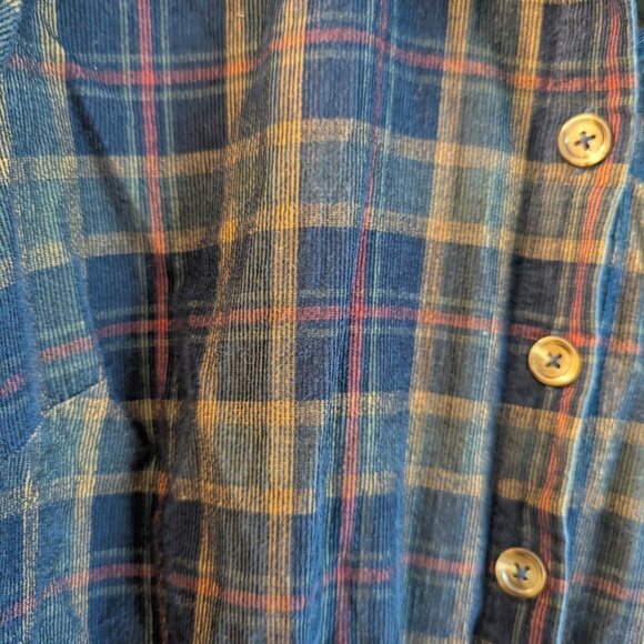 Joanie Plaid Button-Up Corduroy Dress - Picture 4 of 8